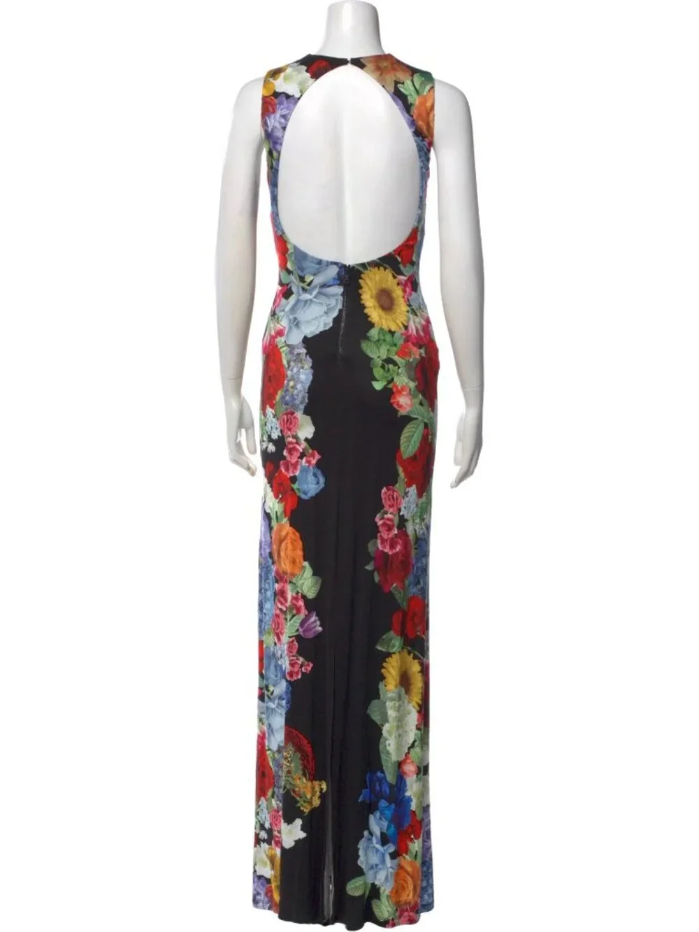 Alice + Olivia Delora Floral Open Back Maxi Dress - Picture 6 of 6